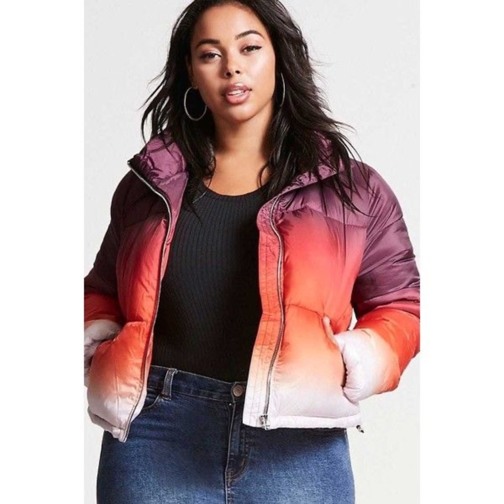 Forever 21 - Plus Size Ombre Puffer Jacket (NWT)